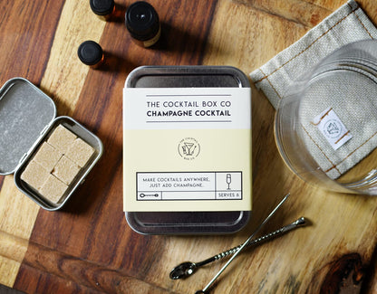 The Cocktail Box Co. Champagne Cocktail Kit - Hand Crafted Cocktails for Him or Her - 1 Kit