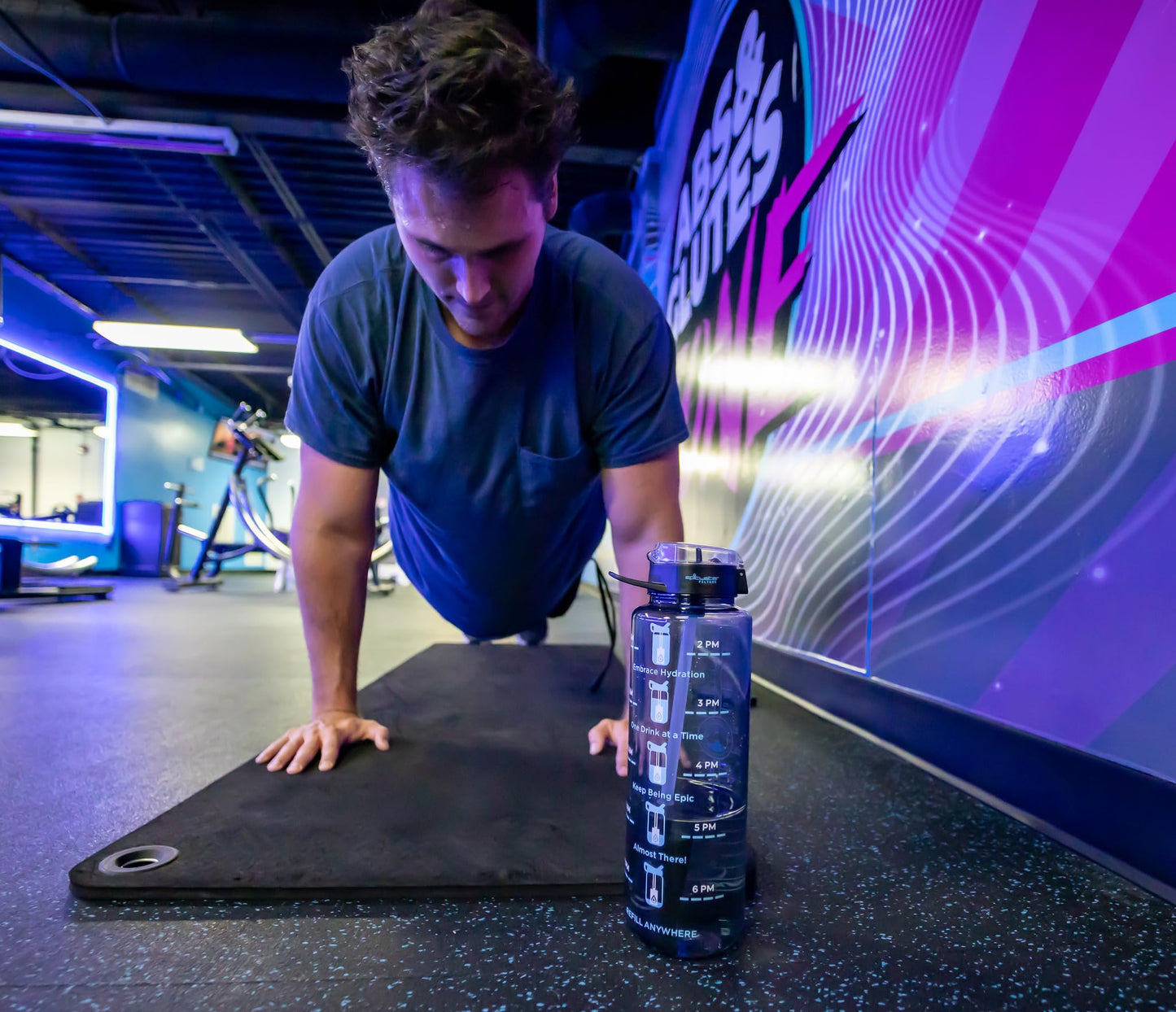 Epic Nalgene Filtered Motivational Water Bottle | Water Bottles With Times To Drink | USA Made Bottle and Filter | Dishwasher Safe | BPA Free with Time Marker | Removes 99.99% Tap Water Impurities