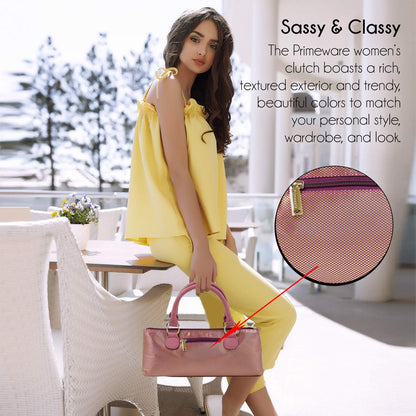 Primeware Wine Clutch Bag (Thermal Insulated) Trendy Women’s Carry Tote | Holds Red & White 750mL Bottles | Trendy Fashion | Incl. Portable Waiter-Style Corkscrew