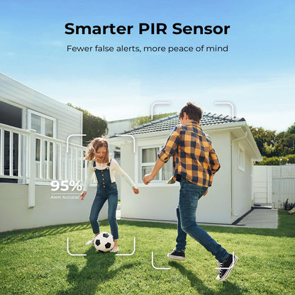 SEHMUA 2K Solar Security Cameras Wireless Outdoor, Low-Light Color Night Vision, 360° Live View, 2-Way Talk, PIR Motion Sensor, 2.4GHz Wi-Fi, White, 2 Pack