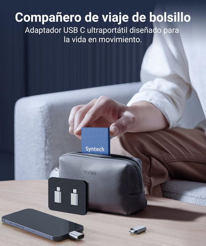 Syntech USB C to USB Adapter(2 Pack), USB-C Male to USB 3.0 Female Adapter Compatible with iPhone 17 Pro Max MacBook Pro Air 2024 iPad mini Pro Surface Pro and Other Type C or Thunderbolt 4/3 Devices