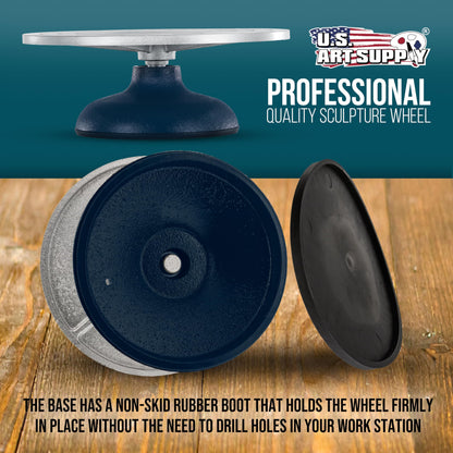 US Art Supply Large 12" Diameter Sculpting Wheel- Heavy Duty All Metal Construction & Turntable with Ball Bearings
