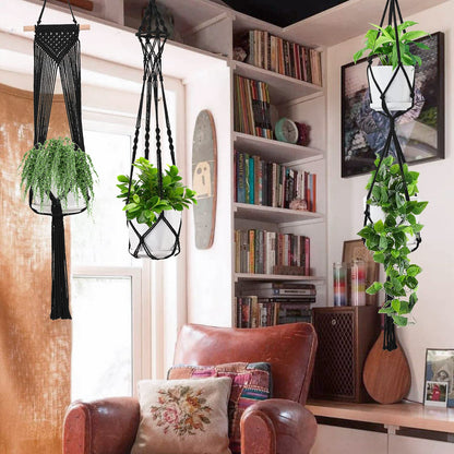 SFENNGPET Macrame Plant Hangers, 6Pack Hanging Planters for Indoor Plants w/ 6 Set Hangers Kit Handmade Macromay Plant Hangers Indoor Flower Pots Holder Stand for Boho Home Décor (POTS NOT Included)