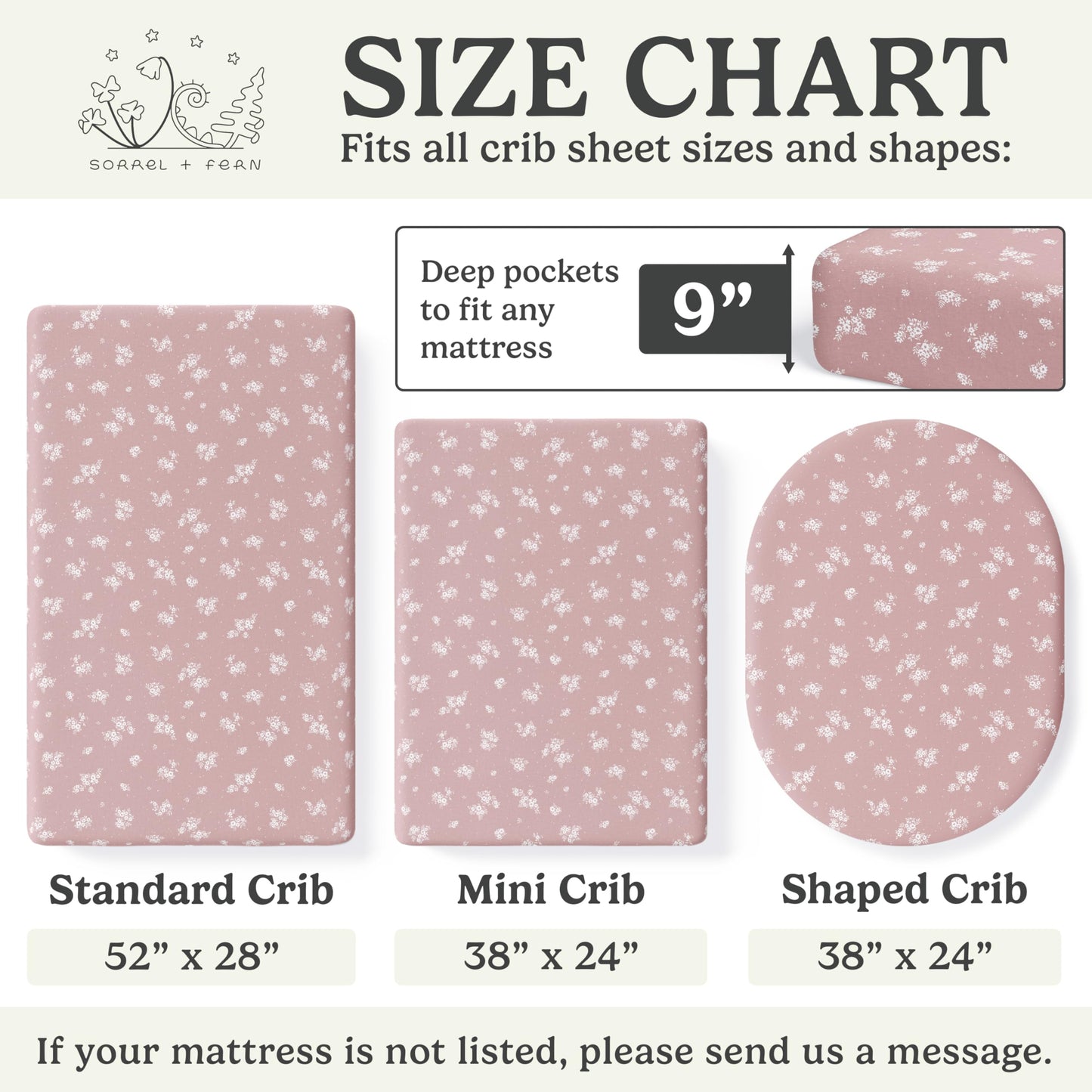 Crib Sheets Neutral - Fitted Baby Crib Sheets Bed for Girl Boy - 2 Pack Standard & Toddler Mattress (Antique Rose) - Buttery Soft Organic Cotton Blend
