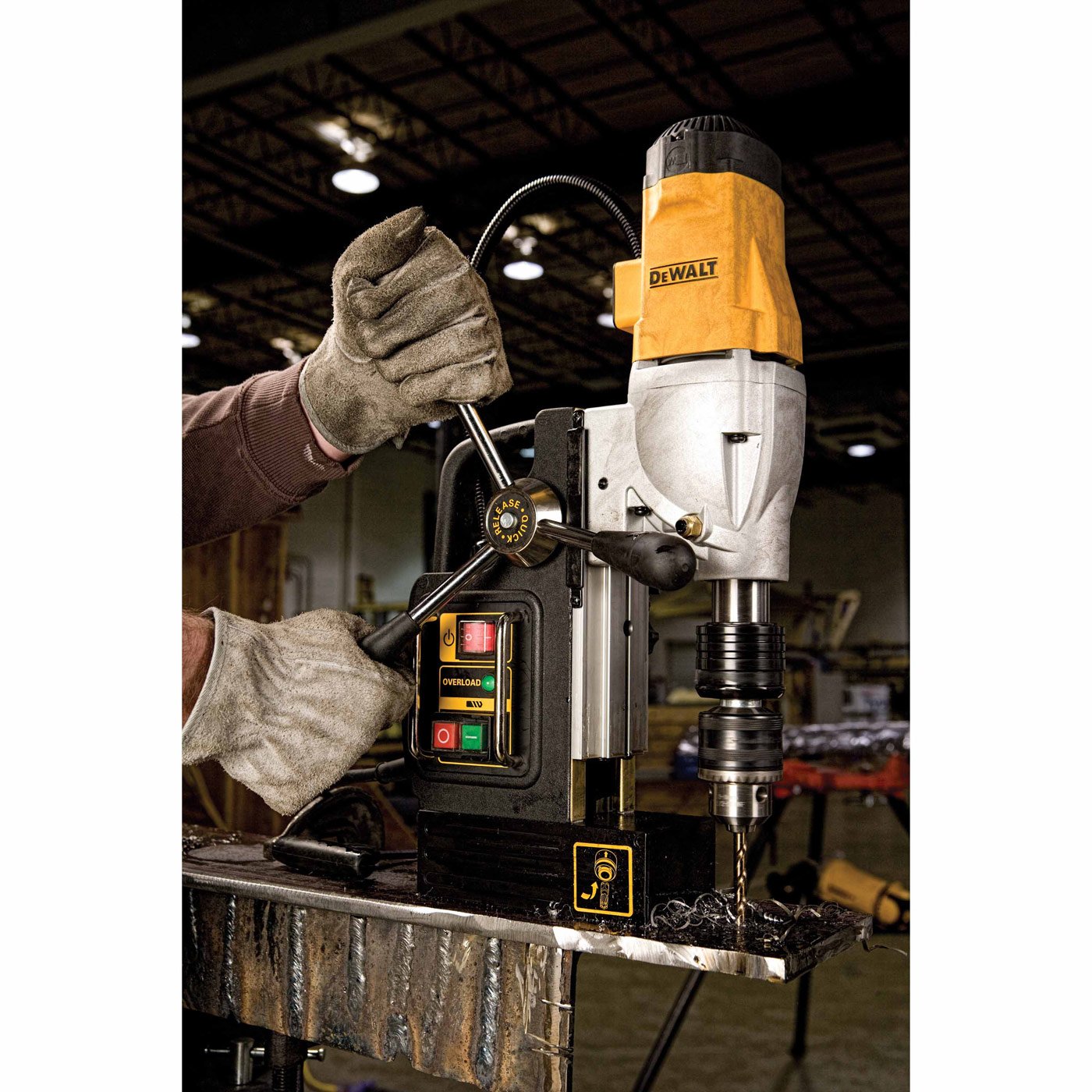 DEWALT Drill Press, Magnetic, 2-inch, 10-Amp with 2-Speed Setting (DWE1622K)