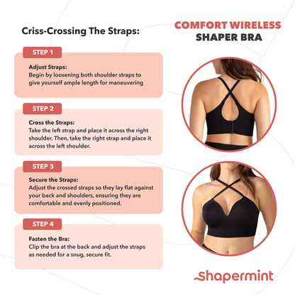 SHAPERMINT Bras for Women - Lingerie Bra, Bralettes for Women with Support, No Underwire Plus Size Bras for Women Nude