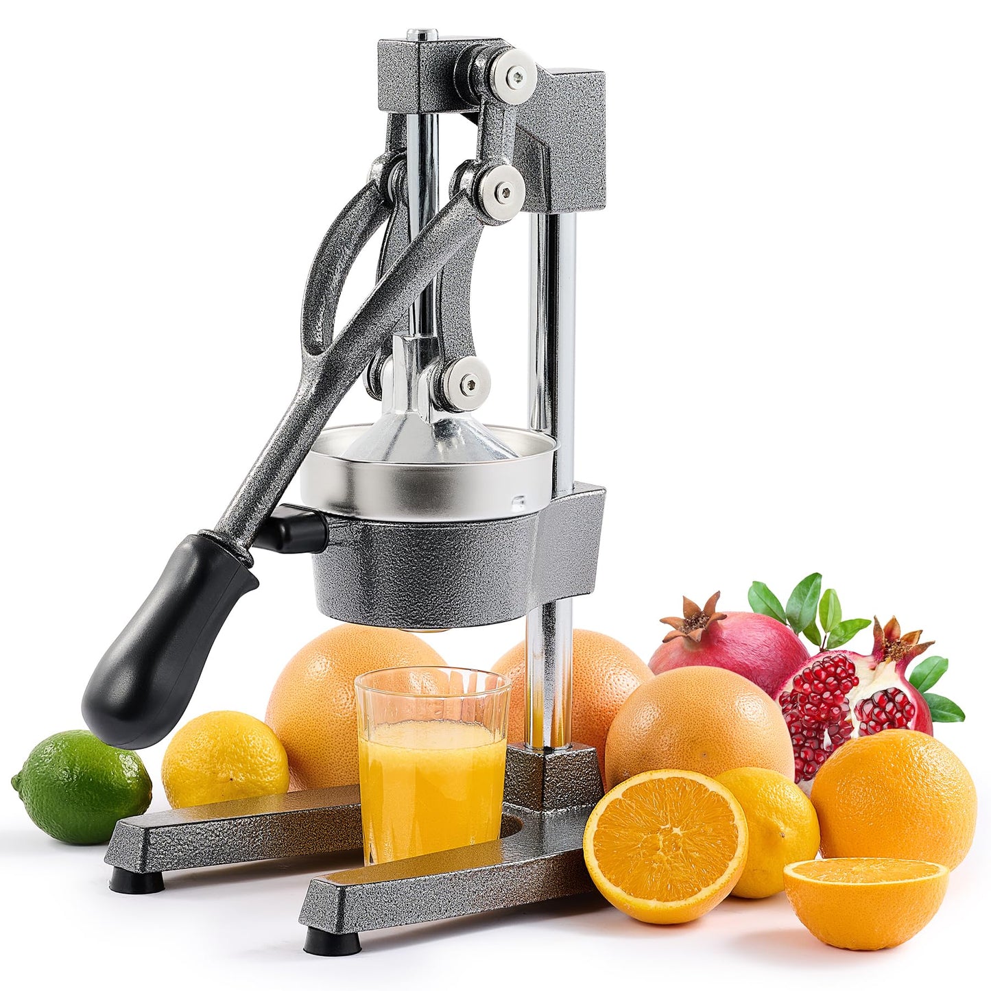 CO-Z Hand Press Juicer Machine, Manual Orange Juicer and Professional Citrus Juicer for Orange Juice Pom Lime Lemon Juice, Commercial Lemon Squeezer, Easy to Clean, Gray