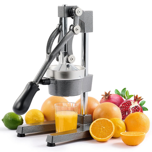 CO-Z Hand Press Juicer Machine, Manual Orange Juicer and Professional Citrus Juicer for Orange Juice Pom Lime Lemon Juice, Commercial Lemon Squeezer, Easy to Clean, Gray