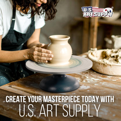 US Art Supply Large 12" Diameter Sculpting Wheel- Heavy Duty All Metal Construction & Turntable with Ball Bearings