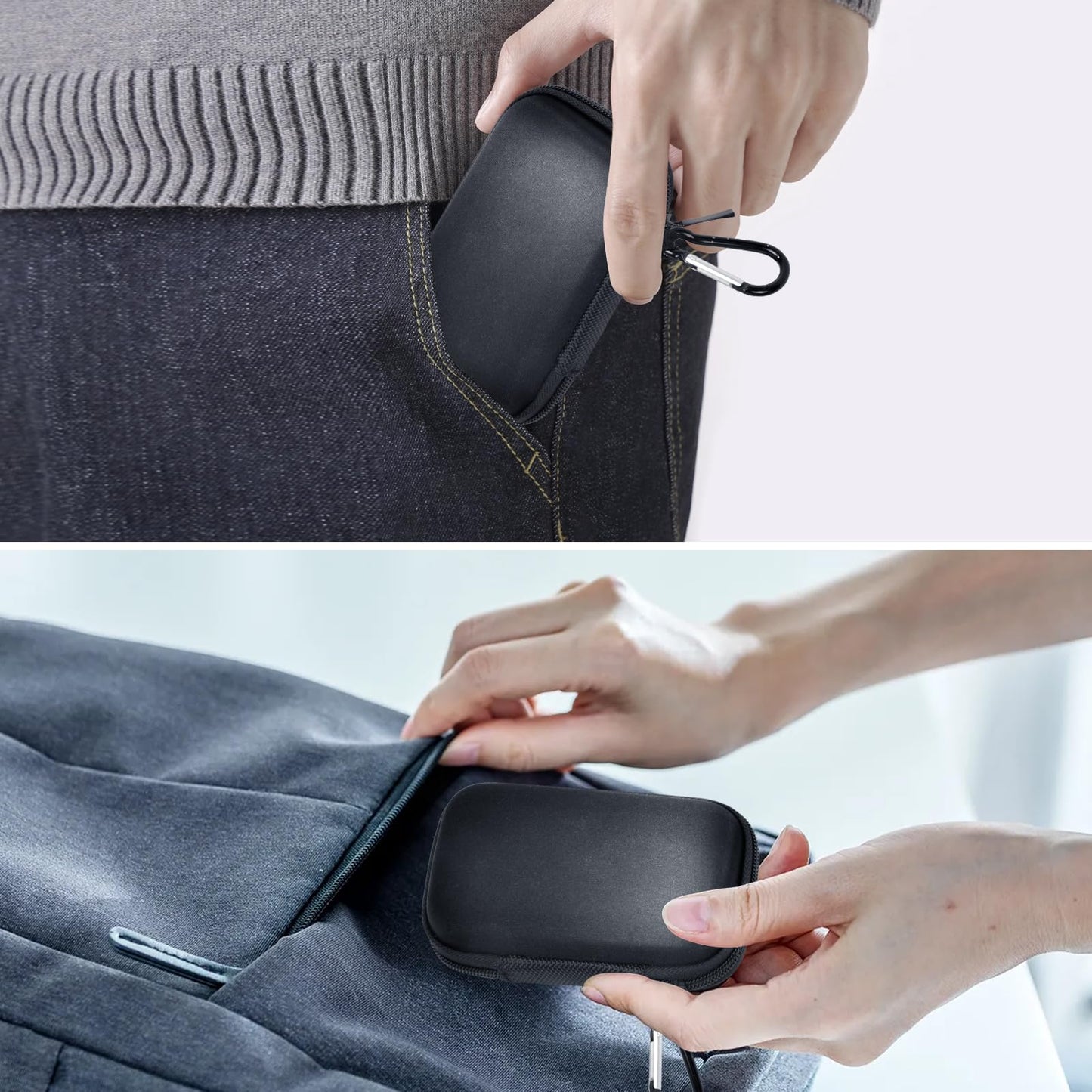 Case Compatible with SanDisk 1TB 2TB 500GB / for SanDisk PRO Extreme Portable SSD, External Solid State Hard Drive Storage Holder for SDSSDE61/ SDSSDE60/ SDSSDE81 (Box Only)(Black)