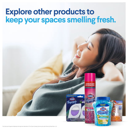 Clorox Fraganzia Crystal Beads Air Freshener in Lavender with Eucalyptus Scent - Long-Lasting Room Deodorizer - Odor Eliminator Gel Beads to Freshen Home, Car, or Office, 12 Fl Oz