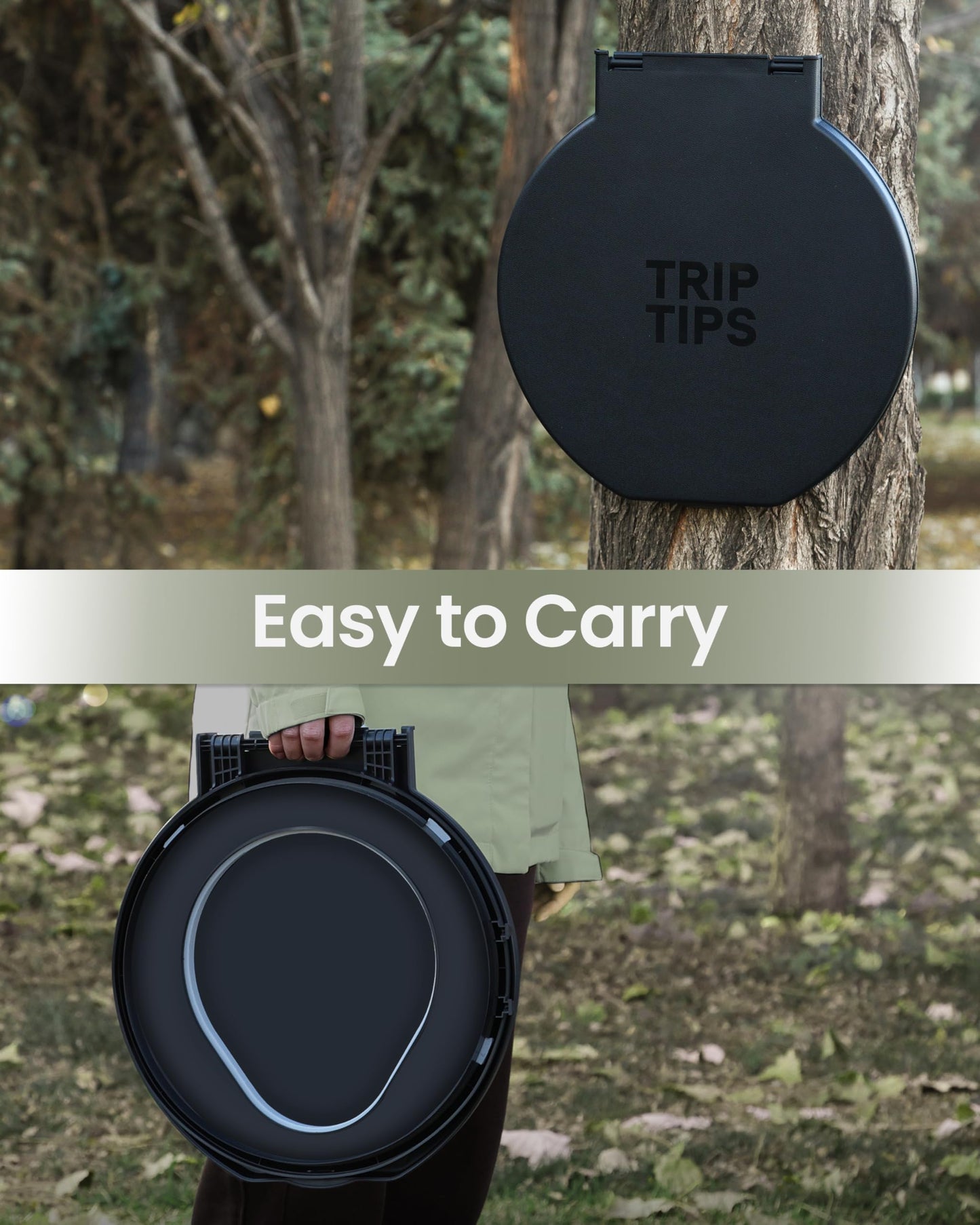 TRIPTIPS Portable Toilet with Soft Cushion, 5 Gallon Rotatable Lid, Adults and Kids Camping Toilet Seat for 5 Gal Bucket