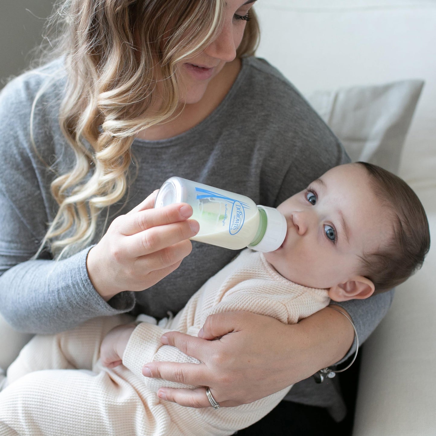 Dr. Brown's Anti-Colic Options+ Narrow Glass Baby Bottle with Level 1 Slow Flow Nipple, BPA-Free, 4 oz/120mL, 1-Pack