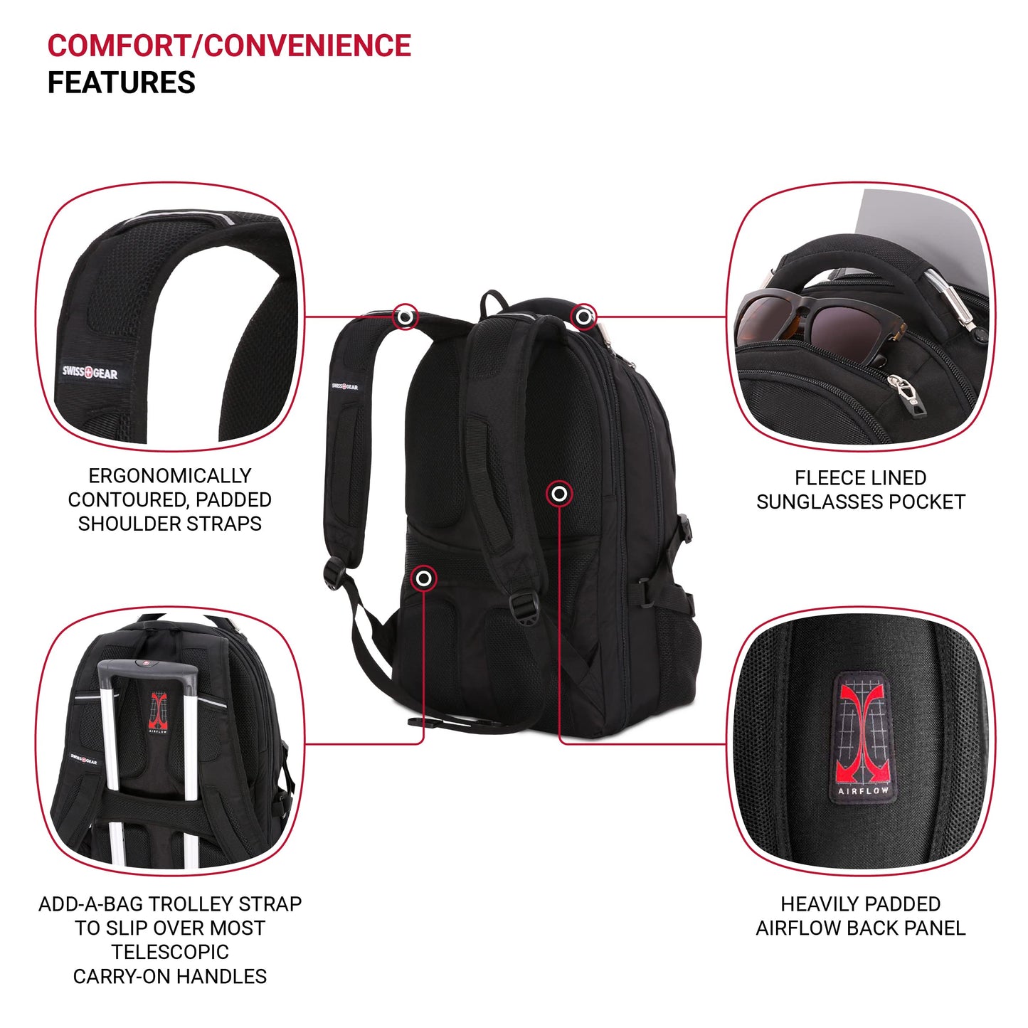 SwissGear 2769 Scansmart Backpack, Black, 17.5-Inch