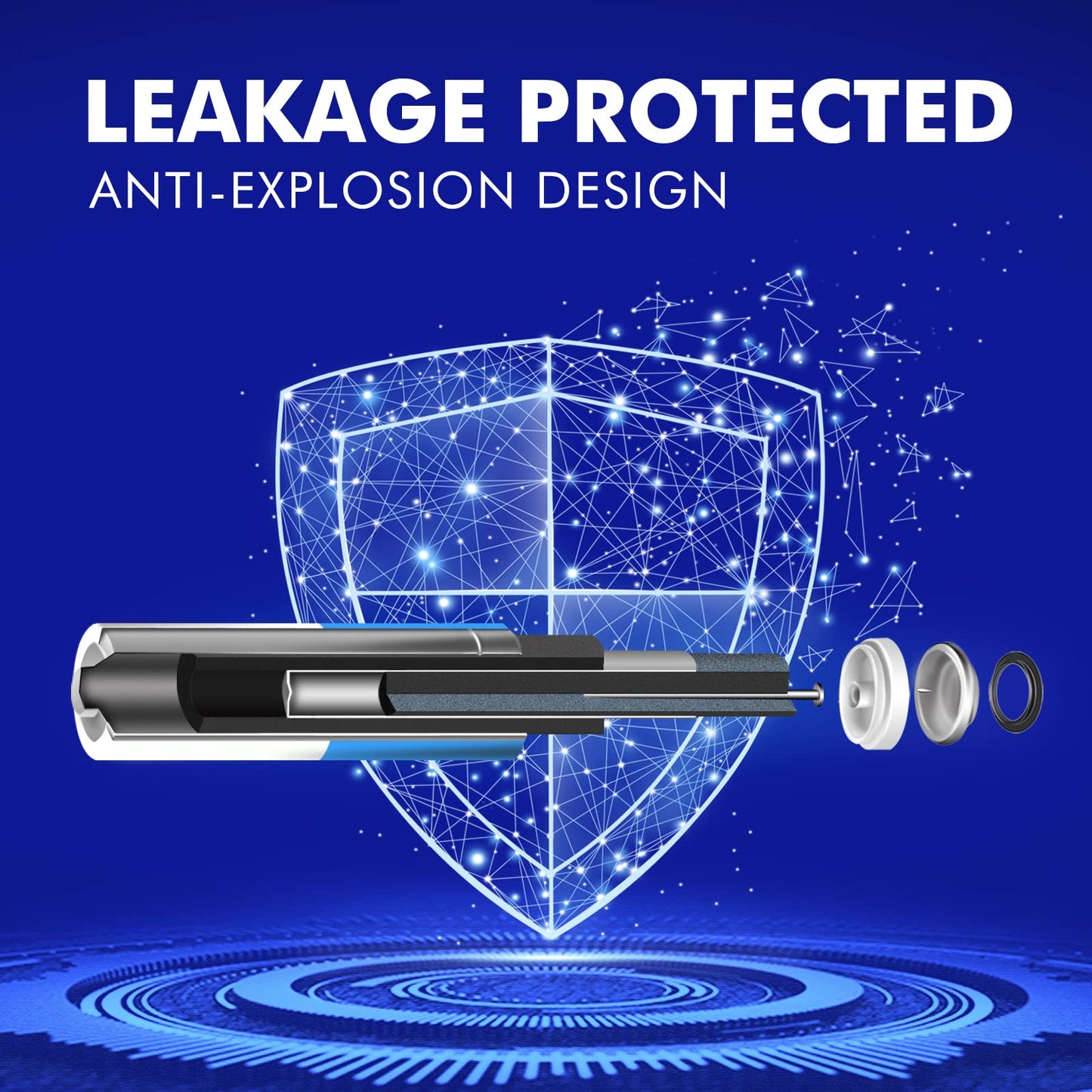 Voniko - Premium Grade AA Batteries - (100 Pack) - Alkaline Double A Battery - Ultra Long-Lasting, Leakproof 1.5v Batteries - 10-Year Shelf Life