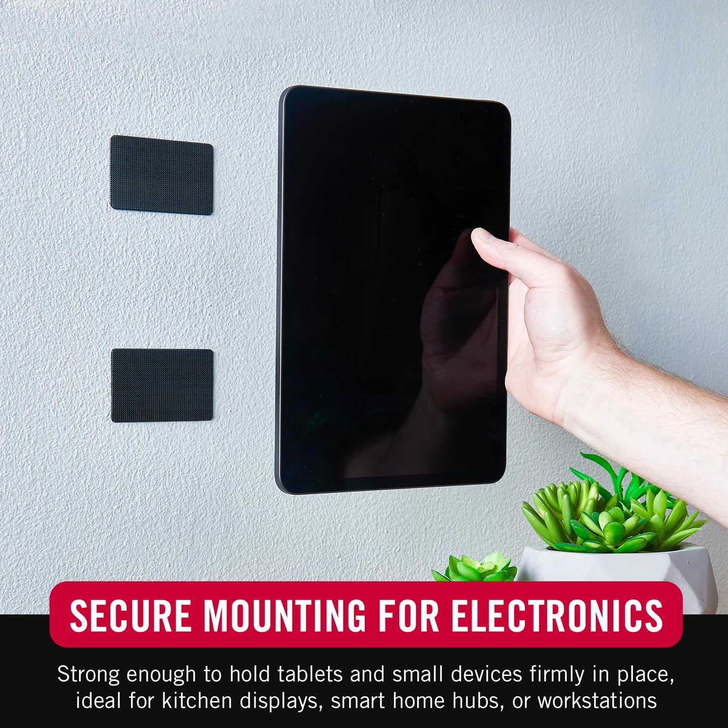 VELCRO Brand Heavy Duty Fasteners | 4x2 Inch Strips with Adhesive 8 Sets | Holds 10 lbs | Black Industrial Strength Stick On Tape | Indoor or Outdoor Use (VEL-30703-USA), 8 Count (Pack of 1)