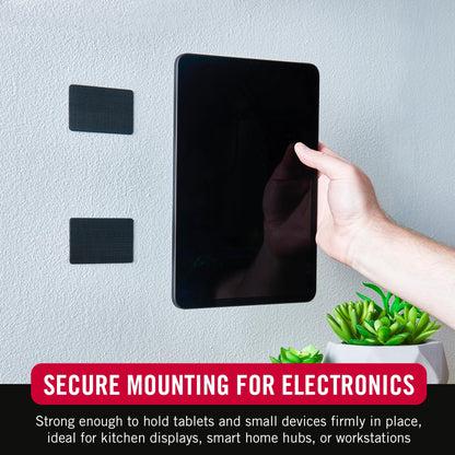 VELCRO Brand Heavy Duty Fasteners | 4x2 Inch Strips with Adhesive 8 Sets | Holds 10 lbs | Black Industrial Strength Stick On Tape | Indoor or Outdoor Use (VEL-30703-USA), 8 Count (Pack of 1)