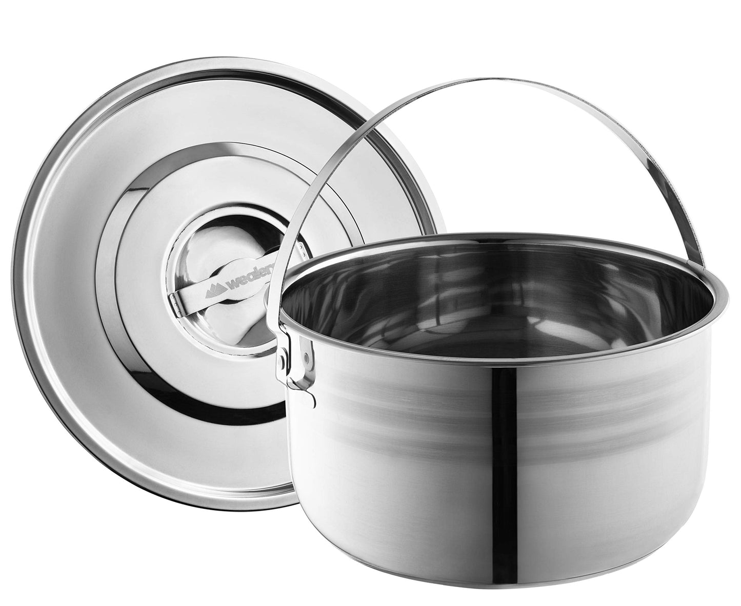 Camping Cookware Set - Compact Stainless Steel Campfire Cooking Pots and Pans | Combo Kit with Travel Tote Bag | Rugged Outdoor 4 Pc Cook Set for Hiking | Barbecues | Beach | Hiking Gear