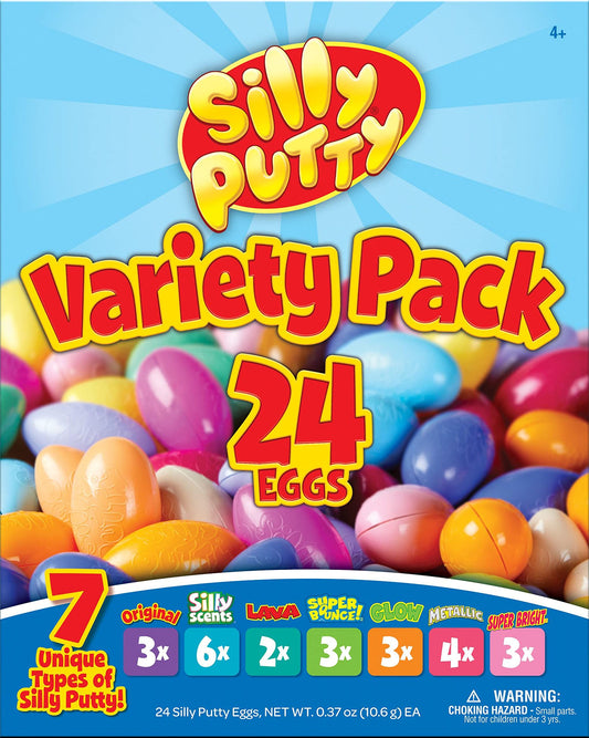 Crayola Silly Putty Bulk Variety Pack (24ct), Fidget Toys for Kids & Adults, Treasure Box Toys for Classrooms, Goodie Bag Stuffers, Back to School Gifts [Amazon Exclusive]