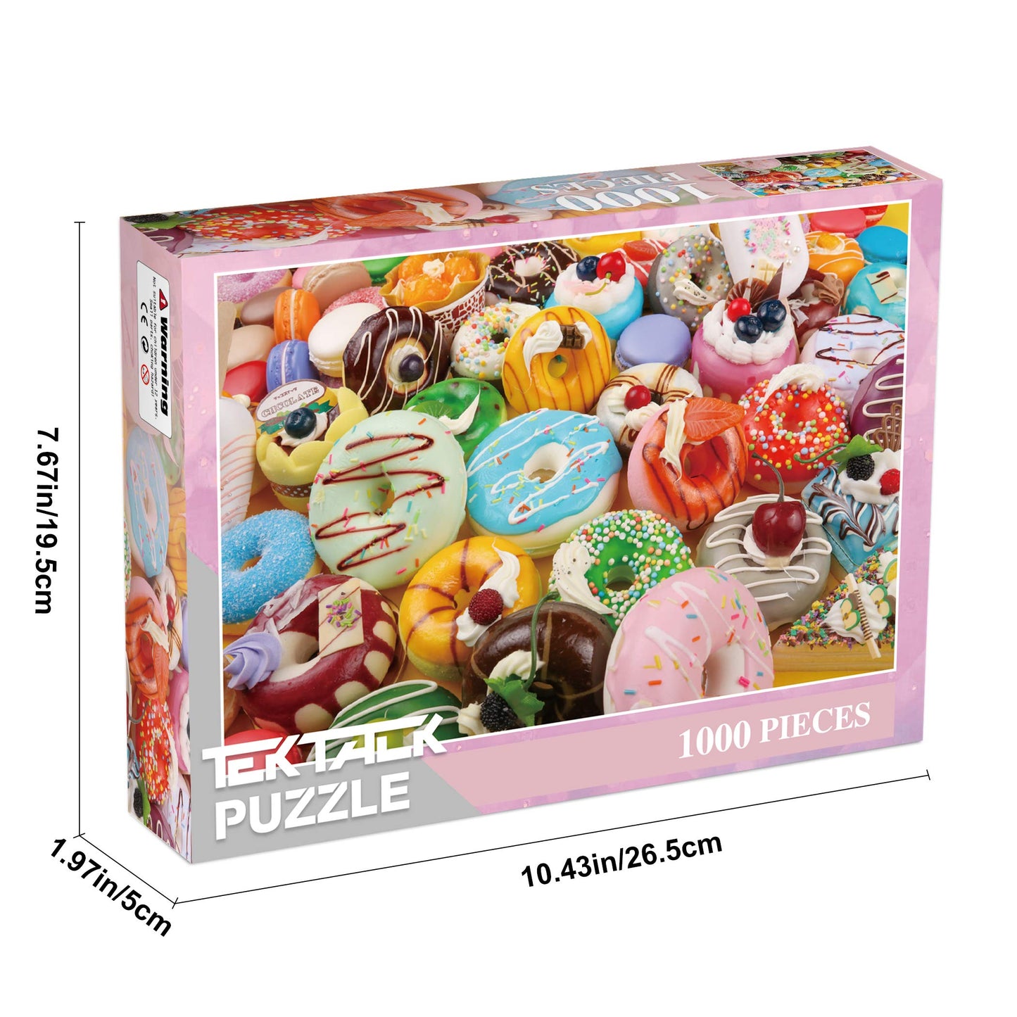 Tektalk 1000 Pieces Jigsaw Puzzles for Teens & Adults (Donut Feast)