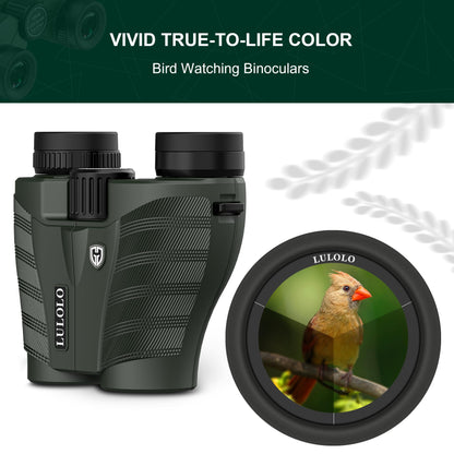 12x30 Compact HD Binoculars for Adults High Powered - Large View Binoculars with Clear Low Light Vision - Super Bright Lightweight & Waterproof Binocular for Bird Watching Travel Hunting