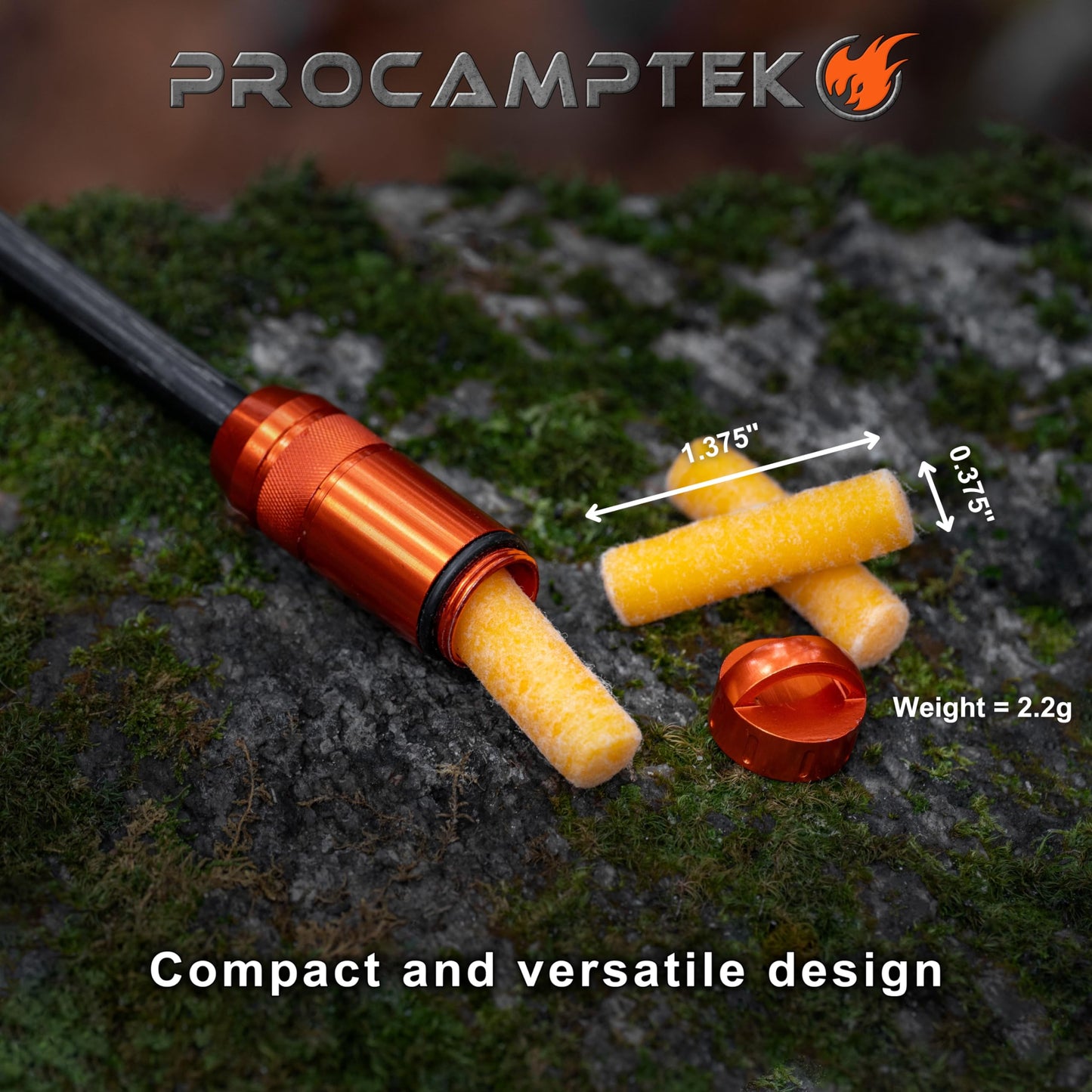 Procamptek Fire Plugs 100% Waterproof Fire Starter for Emergencies, Survival, Campfire, Fire Pits, Grills | Burns 5+ Minutes, All Natural, Non-Toxic (50 Fire Plugs)