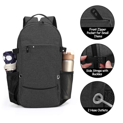 CURMIO Oxygen Tank Backpack, Portable Oxygen Cylinder Carrying Bag for Travel, Fits for Tank Size M2, M4/A, ML6, M6/B, M7, M9/C, Patent Design, Black