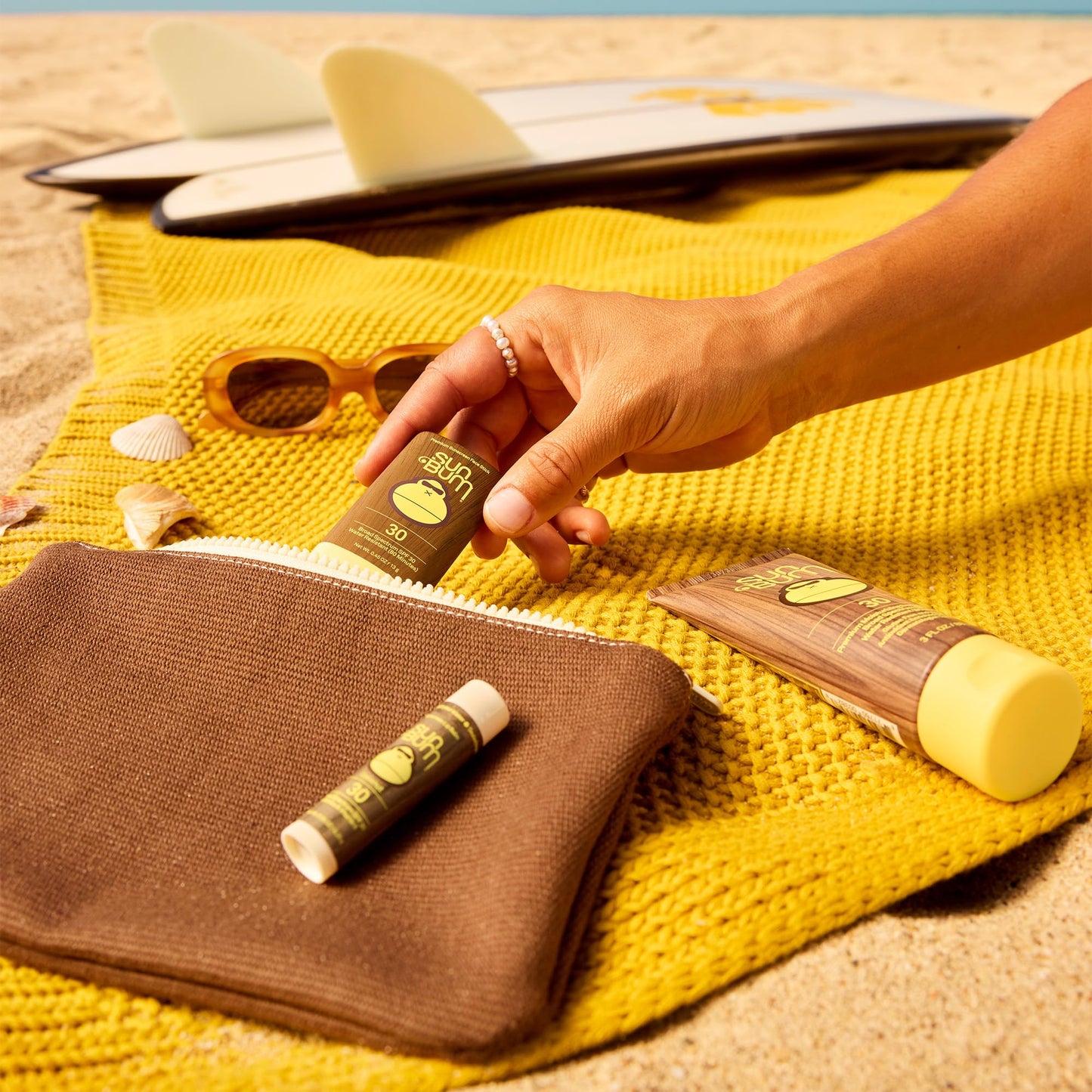 Sun Bum Road Tripper - Travel Sized Sun Care Pack with Sunscreen Lotion, Face Stick, and Lip Balm - SPF 30 Broad Spectrum UVA/UVB Protection - Hawaii 104 Act Compliant - TSA Friendly