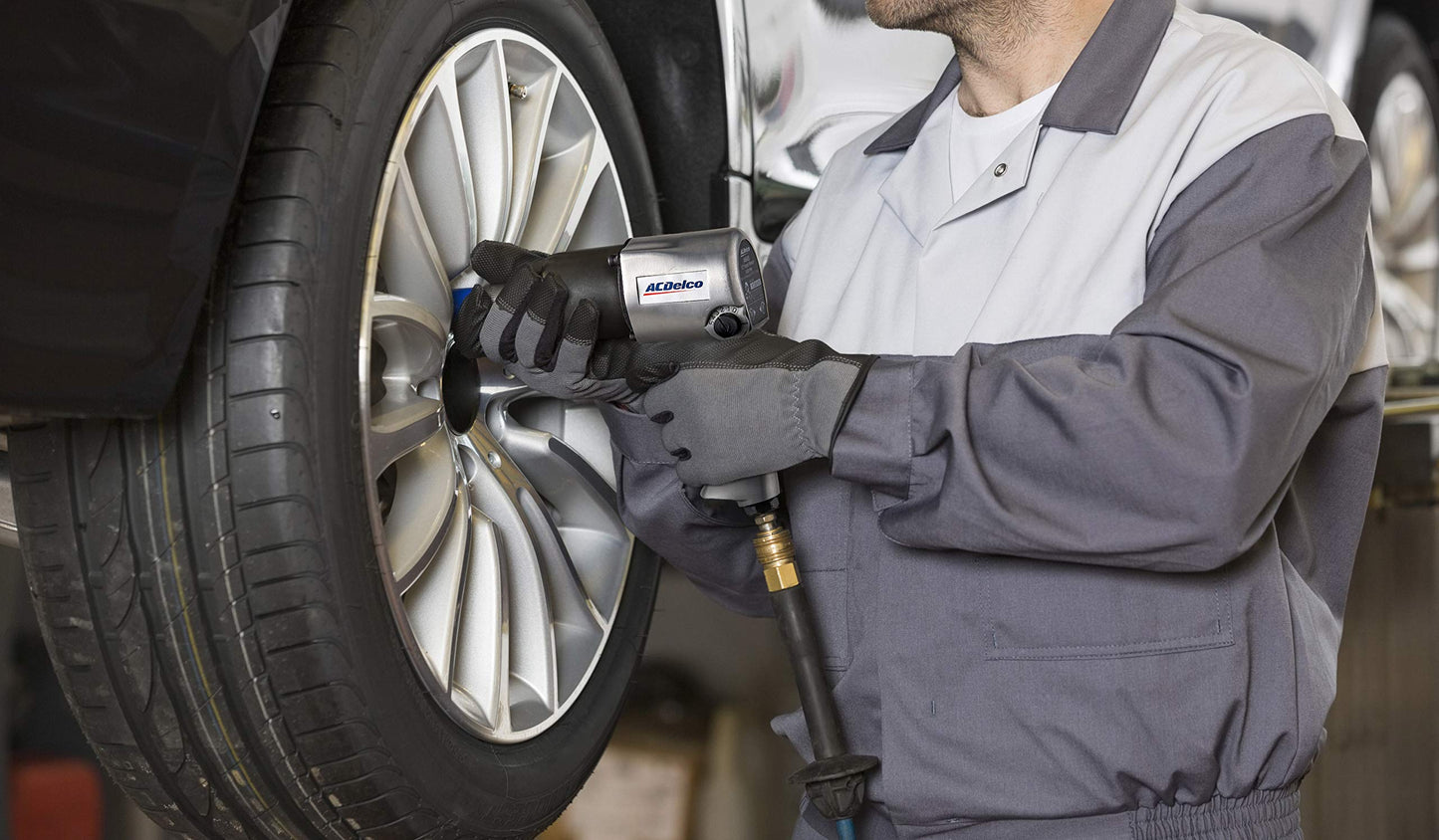 ACDelco ANI405A Heavy Duty Twin Hammer ½” 500 ft-lbs. 5-Speed Pneumatic Impact Wrench Tool Kit