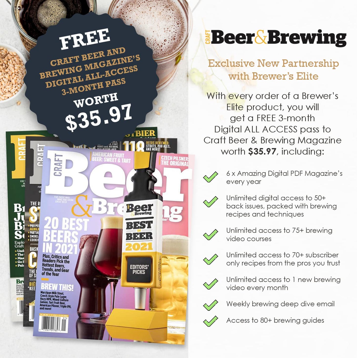 Brewer's Elite Hydrometer - for Home Brew Beer, Wine, Mead and Kombucha - Deluxe Triple Scale Set, Hardcase and Cloth - Specific Gravity ABV Tester