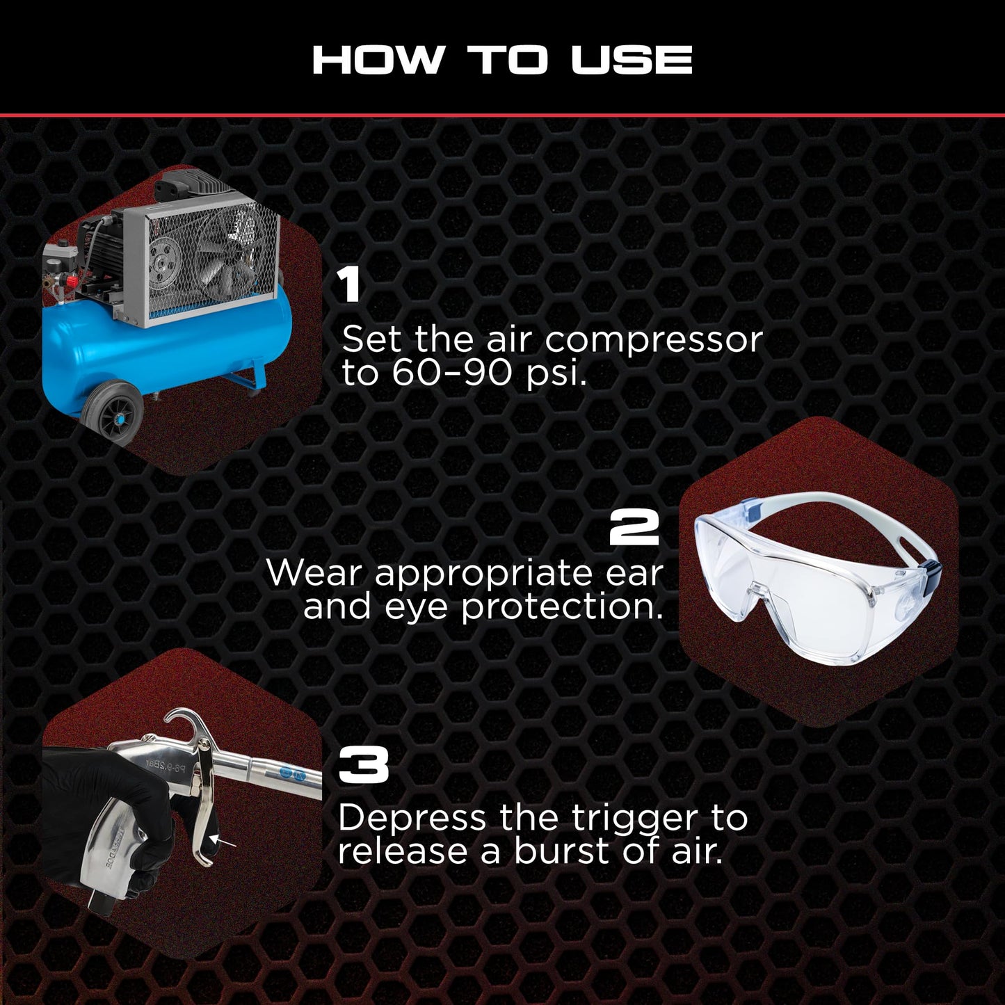 Tornador Z-014 Air Blow Out Tool | High-Performance Air Blower for Fast Car Detailing | Quickly Cleans & Dries Hard-to-Reach Areas | Essential Tool for Professionals