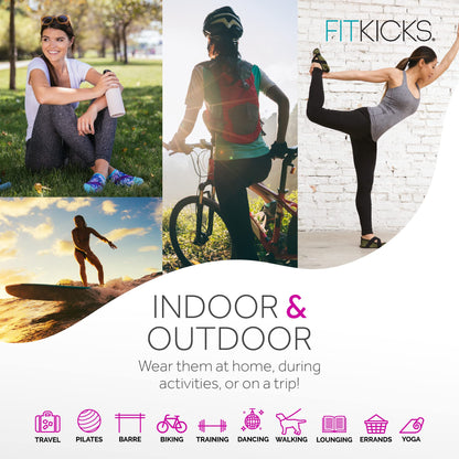 FITKICKS Crossovers Active Footwear, Foldable Shoes, Large, Black