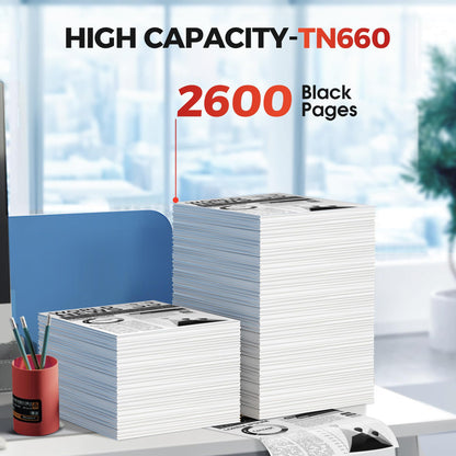 SUDLTO Compatible Toner Cartridge Replacement for TN660 TN630 TN-630 TN-660 Use for HL-L2300D HL-L2380DW HL-L2320D DCP-L2540DW HL-L2340DW HL-L2360DW HL-L2305W (2 Black)