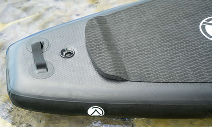 Crew Axel Inflatable Paddle Board 10’33’6” Extra Wide & Lightweight (18lb) Paddle Board – Premium SUP Set Includes 2 Bags, Floating Paddle, Camera Mount, 3 Fins, Dual Pump Kit (Floral 911)