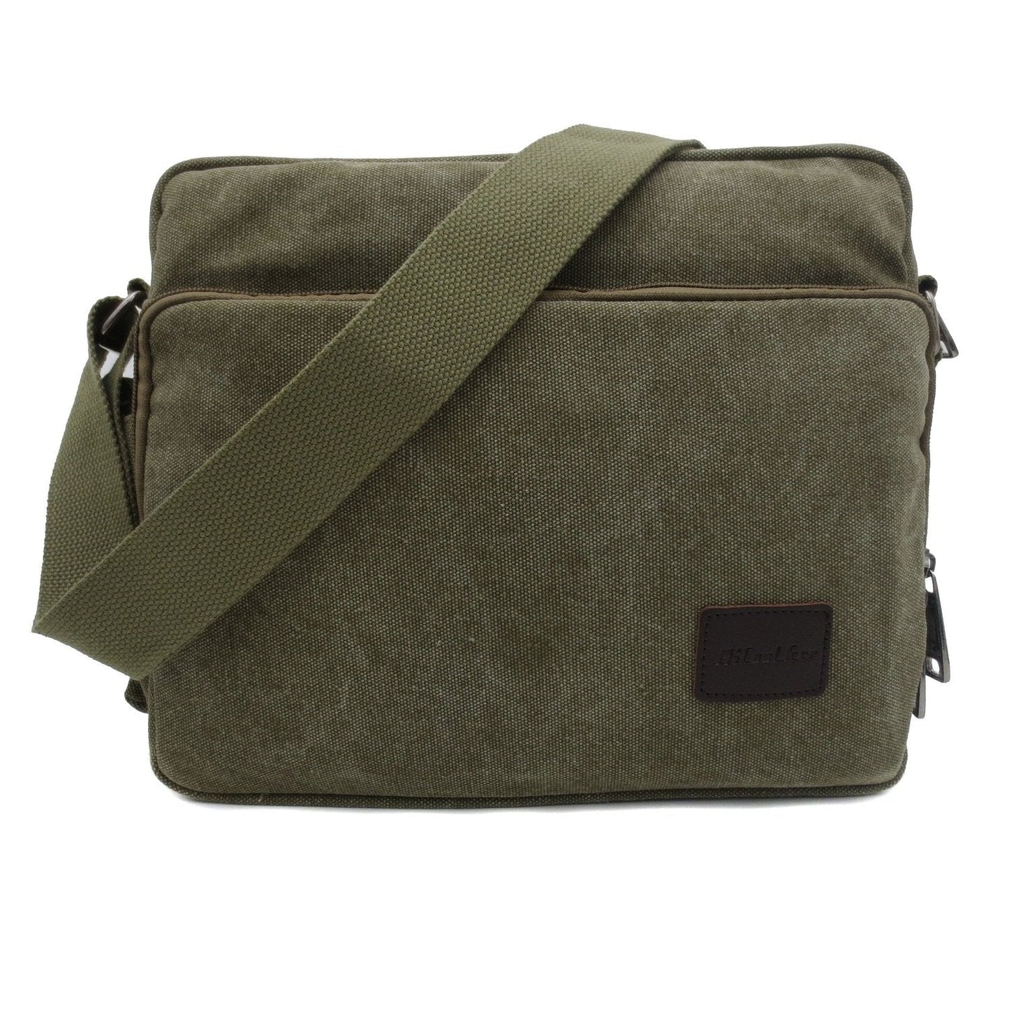 Travel Purse Messenger Bag for Men Womens Canvas Shoulder Bag Handbags Multifunctional Crossbody Bag for Working Travel Change Packet Green