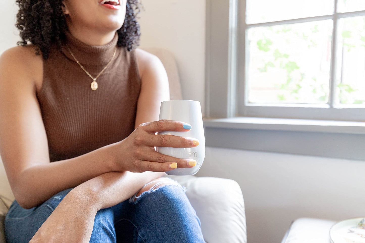 Simple Modern Wine Tumbler with Lid | Cute Stemless Glass Cup with Press-In Lid | Insulated Stainless Steel Coffee Mug | Gifts for Women Men Him Her | Spirit Collection | 12oz | Raspberry Vibes