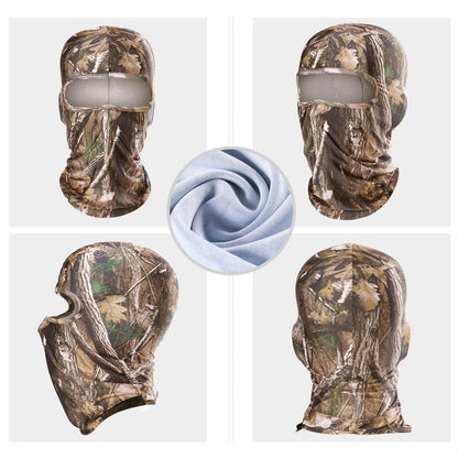 WTACTFUL 3 Pieces Balaclava Face Ski Mask for Men, Summer Breathable Full Face Cover Mask for Motorcycle Cycling Skiing Outdoor Sports Black Gray Tree Camo