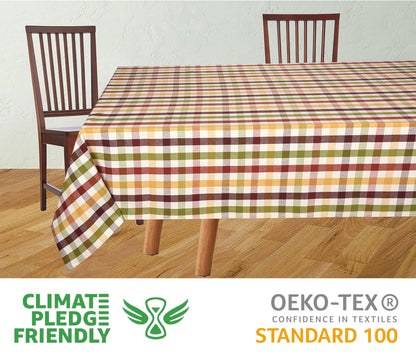 Urban Villa Check Tablecloth Buffalo Checkered Table Cloth Tabletop Cover Kitchen Dining Tablecloth 100% Cotton Great Parties Wedding Holiday Dinner Rectangle 60x102 Inches 8-10 Seats Table Cloth