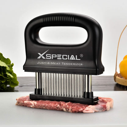 DELUXE MEAT TENDERIZER TOOL 48-BLADE | Turn Tough Cuts into Family Favorites | Professional-Grade Stainless Steel Needle | Unlock Restaurant-Quality Results at Home | No More Mallet or Meat Hammer