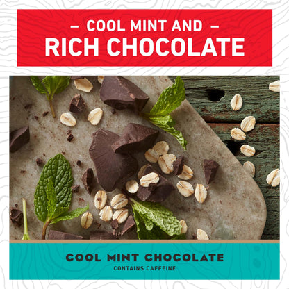 CLIF BAR - Cool Mint Chocolate with Caffeine - Made with Organic Oats - 10g Protein - Non-GMO - Plant Based - Energy Bars - 2.4 oz. (6 Pack)