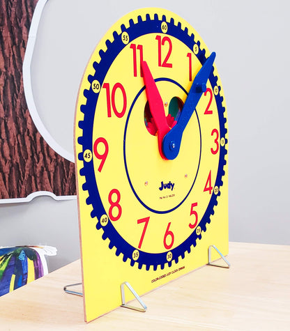 Carson Dellosa 13" x 12" Judy Clock, Time-Telling Teaching Clock for Kids, Classroom Clock for Teaching Time, Analog Clock, Teaching Clock for Classroom or Home School, Kindergarten to 3rd Grade