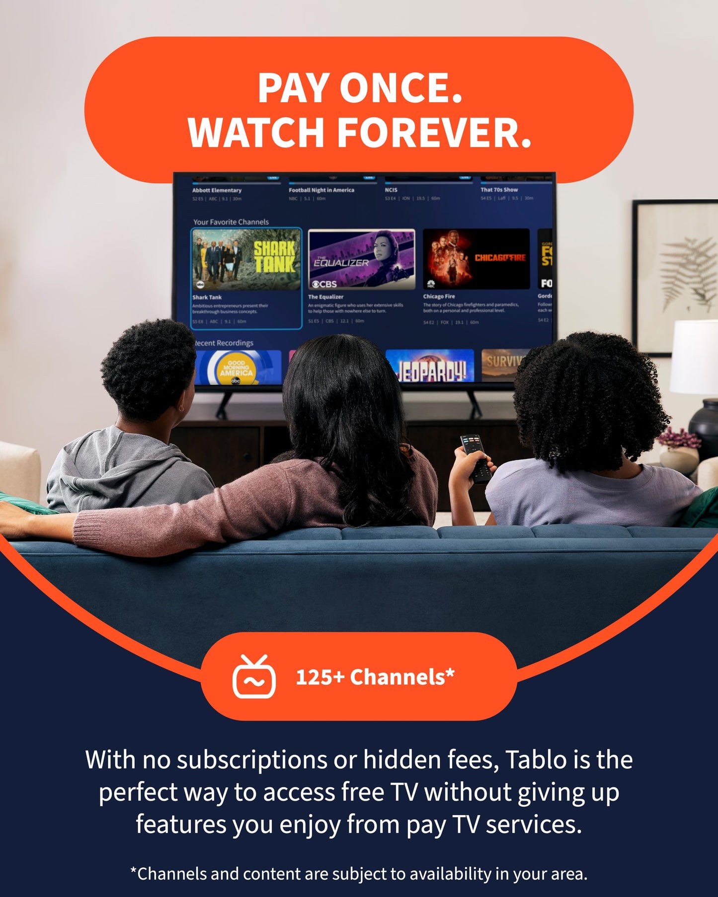 Tablo TV 4th Gen 2-Tuner Over-The-Air (OTA) DVR - Watch, Pause & Record Live TV, News, Sports & Movies Throughout Your Home Over Wi-Fi - Pairs w/Any TV Antenna - 50+ Hrs Recording - No Subscriptions