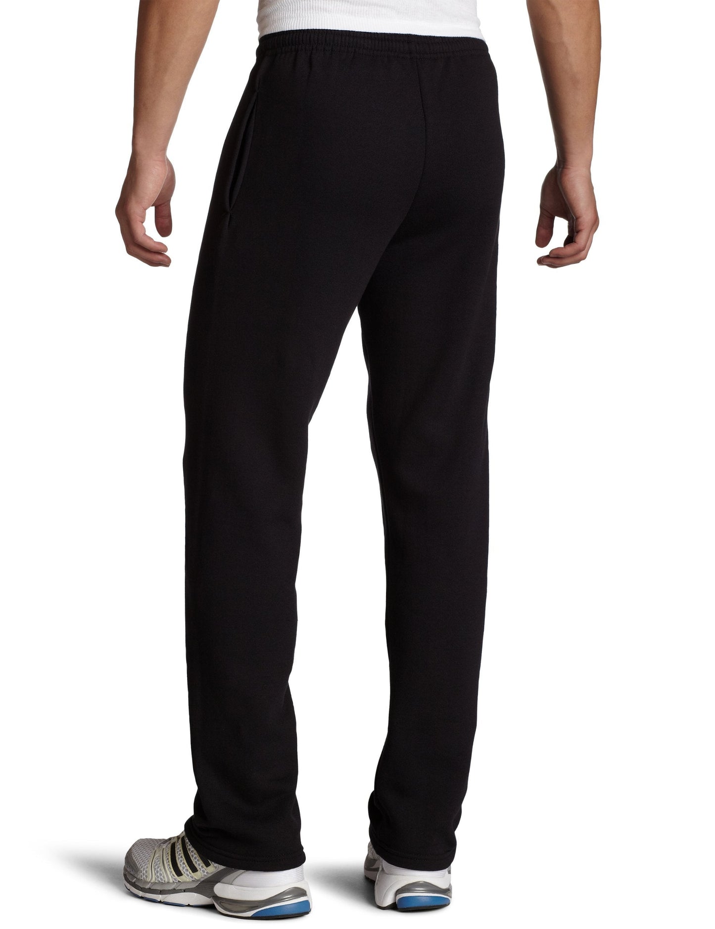 Russell Athletic Men's Dr-Power Fleece Open Bottom Pocket Pant, Black, Large