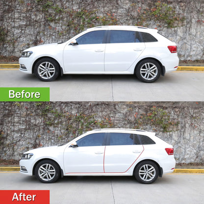 SINGARO 16.4Ft (5M) Car Door Edge Guard, No Glue Car Door Entry Guard Protective Strip, Rubber Edge Trim Car Door Protector, Applicable to Car, Truck, SUV and ATV, Car Exterior Accessories（Red）