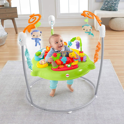 Fisher-Price Baby Bouncer Tiger Time Jumperoo Musical Activity Center with Lights Sounds & Developmental Toys