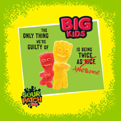 SOUR PATCH KIDS BIG Individually Wrapped Soft & Chewy Halloween Candy, Bulk Candy, 100 Pieces