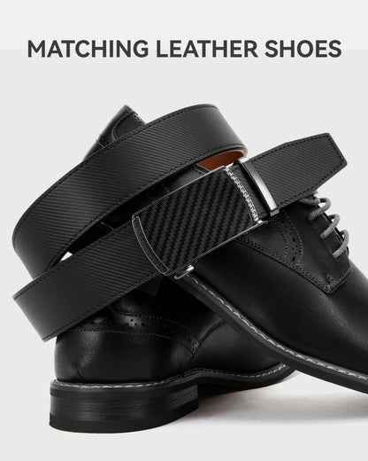 CHAOREN Mens Belt Leather Ratchet Belt - Customizable Fit, Effortless Style (35mm)