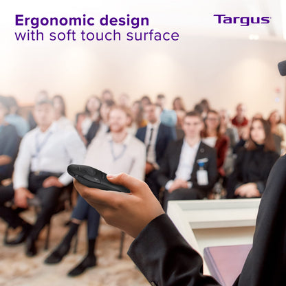 Targus Bluetooth Wireless Presentation Clicker Laser Pointer for Meetings and PowerPoint – Comes with USB Dongle, 50 Foot Range (AMP16US)