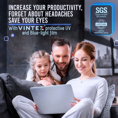 VINTEZ Magnetic Blue Light Screen Protector Compatible With MacBook Air 13.6" 2022, 2023, 2024, M2, M3 Anti Blue Light Blocking Filter for Laptop