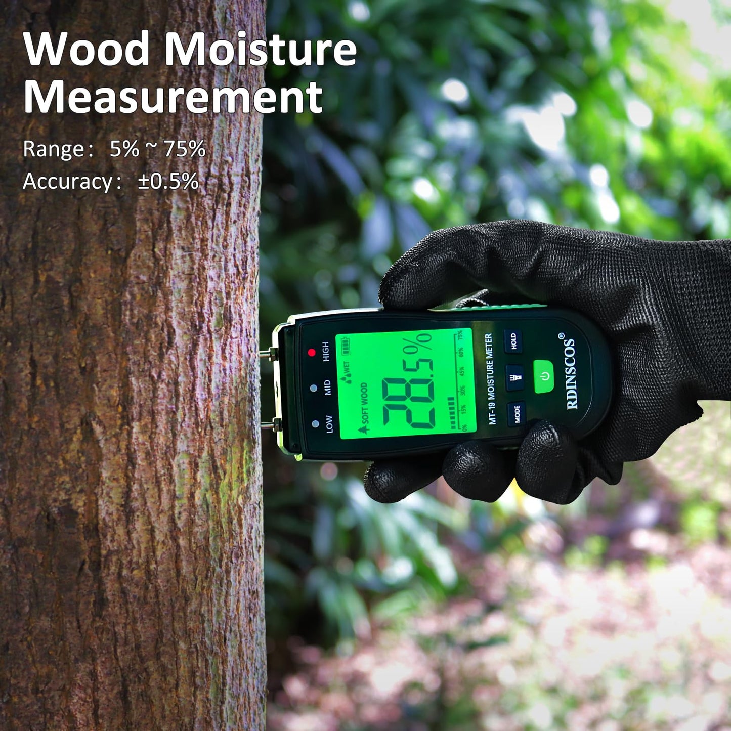 Wood Moisture Meter for Wood, Like Hardwood and Softwood Pin Moisture Tester